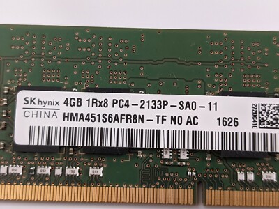 【中古】「非常に良い」SK hynix 4GB 1rx8 pc4-2133p-sa0-11 DDR4メモリ SK Hynix 4GB 1Rx8 PC4-2133P - SA0-11 Laptop RAM Tested ok | eBay