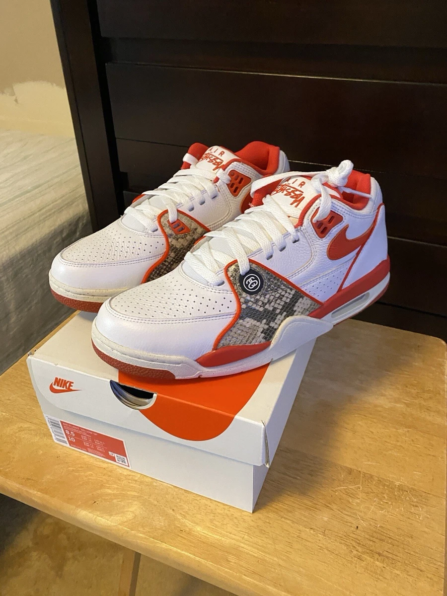 Nike Stussy x Air Flight 89 SP Low Habanero Red for Sale