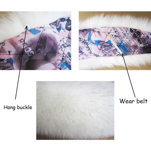 Luxury Fluffy Faux Fox Fur Fur Collar Women Thick Warm Furry Scarf - Bild 9 von 27