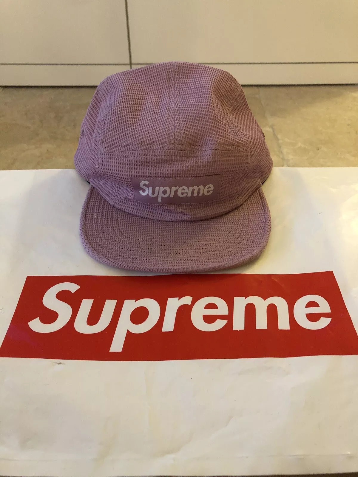Supreme FLAMBANT NEUF SS16 SUPREME WAFFLE CAMP CAPUCHON violet clair flambant neuf rare