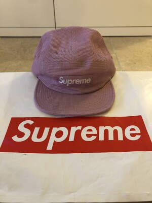 Supreme BRAND NEW SS16 SUPREME WAFFLE CAMP CAP Light Purple
