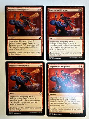 4x Mtg D&D Forgotten Realms Improvised Weaponry NM/M Magic The Gathering