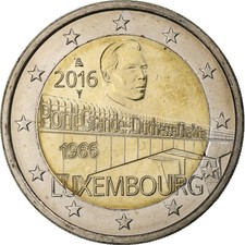 [#1221128] Luxembourg, 2 Euro, 50 Years of Grand Duchess Charlotte Bridge, 2016