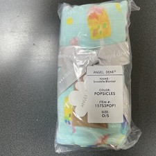 NEW Angel Dear Baby Cotton Muslin Swaddle Blanket Open Weave Green Floral