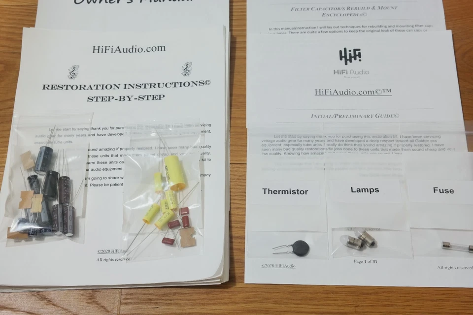 Ampex 600 Kit Restauración Actualización Recapitulación Condensador Reconstrucción Foto 3 de 4