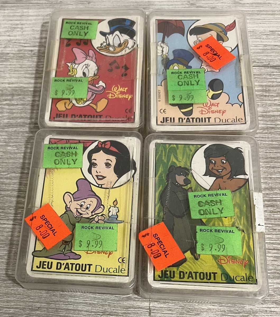 ジャッキー・カウガール ストーリーキャラクターカード RARE LOT OF 4 - DISNEY JEU D'ATOUT DUCALE FRENCH 33 CARD GAME