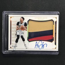 2015-16 National Treasures Anthony Davis Colossal Patch Auto Gold 6/10