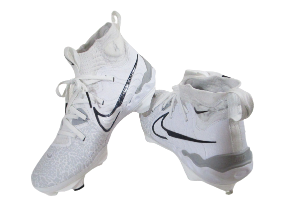 NEW Nike Alpha Huarache NXT Mens Baseball Cleats 7.5 White/Grey