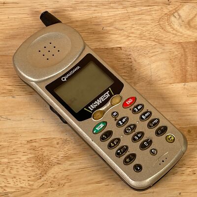 First Cellular Qualcom Vintage Qualcomm US West QCP-1960 Silver Handheld Dual-Band Cell Phone ...