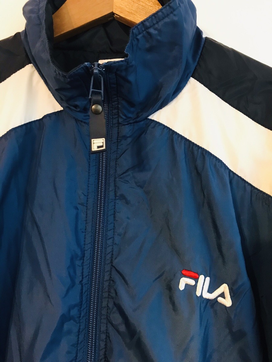 Fila Vintage 90's Blue White Full Zip Men's Large Jacket | eBay