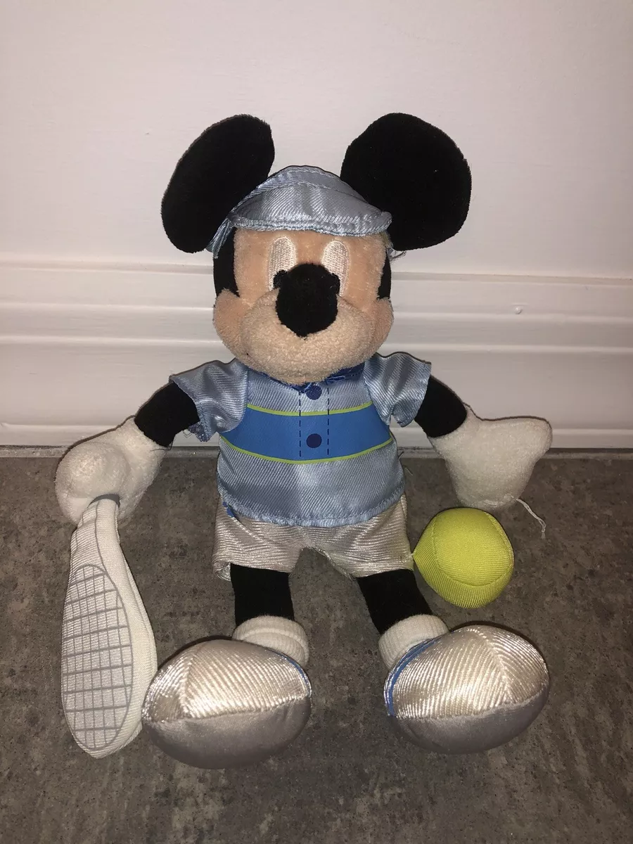 10 DISNEY MICKEY MOUSE PLAYING TENNIS PLUSH BEAN BAG STUFFED ANIMAL TOY KIDS