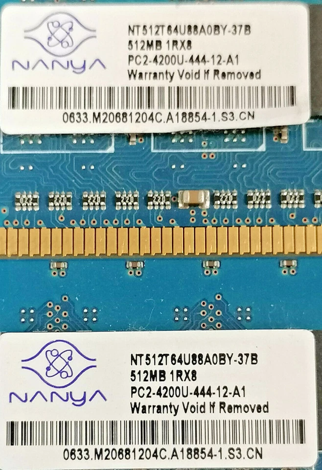 Lot of 4 2GB(4x512mb) PC-2 4200 240 Pin - Image 3 of 4