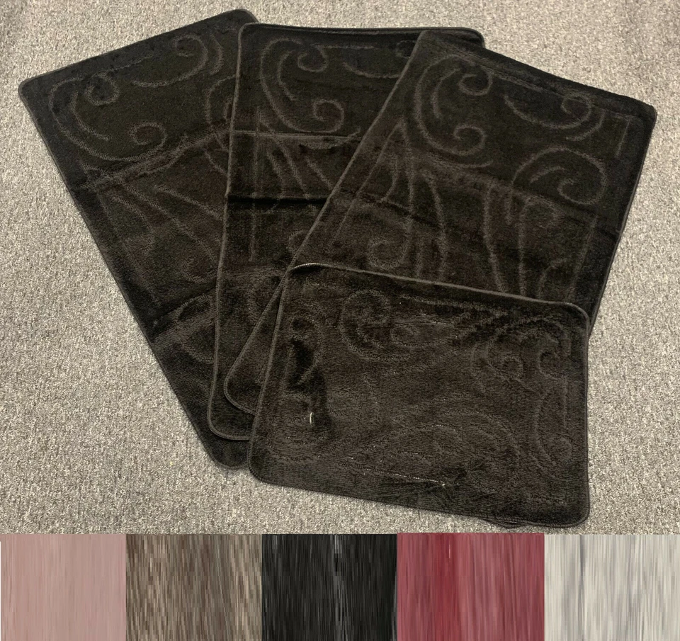 TV JUEGO DE 4 ALFOMBRAS LAVABLES ROMANY GIPSY, ALFOMBRA CARAVAN TOURER 67X120CM