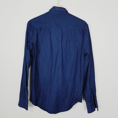 LEVI'S Mens Size M Blue Cotton Long Sleeve Shirt - Picture 7 of 10