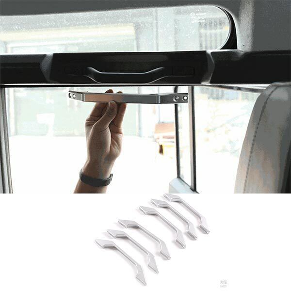 Roof Grab Handle Cover Trim 6PCS Silver Alloy For Land Rover Defender 2011-2016