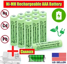 20-4 Pcs Rechargeable AAA Batteries Ni-MH Triple A 1.2v 600mAh Ni-MH Batteries