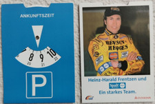 HEINZ-HARALD FRENTZEN PARKING TARCZA - 2x sztuki - Formuła 1 - RZADKI KOLEKCJONER
