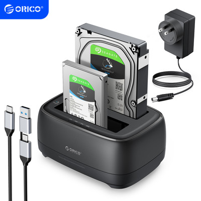 ORICO Dual Bay Hard Drive Docking Station Offline Duplicator f 2.5/3.5'' HDD SSD
