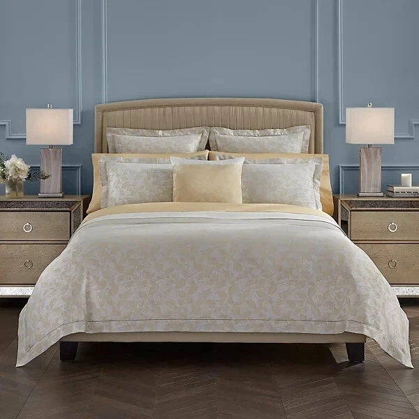 Sferra Blumi Золотой King Sham Мед Пышная Листва Дизайн Сатин Жаккард Италия НОВЫЙ - Изображение 4 из 4