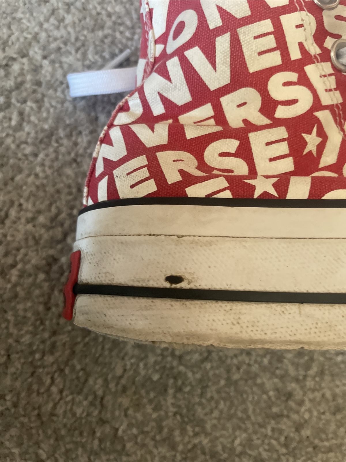 Converse Branded Logo Pattern Platform Hi Top Tra… - image 7