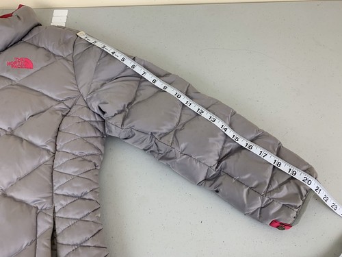 The North Face Girls 550 Goose Down Jacket Gray XL 18- Very Good - Picture 3 of 11