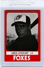 1980 TCMA Appleton FOXES #19 GREG STEWART North Reading MASSACHUSETTS