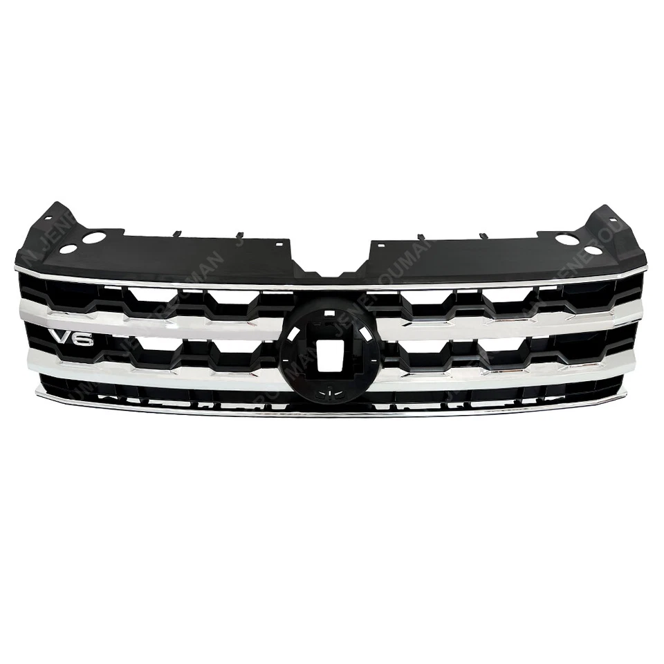 Chromed Grille Front Bumper Upper Grill for 2018 2019 2020 Volkswagen Atlas Foto 4 de 4