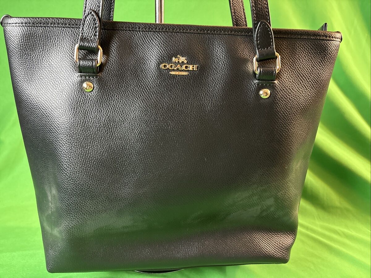 Coach BAY Womens Black Pebbled Leather Bay Tote F48637 Size Coach BAY Womens Black Pebbled Leather Bay Tote F48637 Size