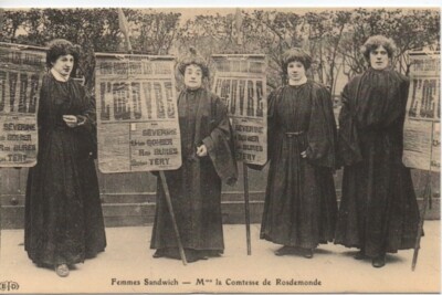 CPA-Reproduktion - Sandwich-Frauen - Frau Gräfin von Rosdemonde