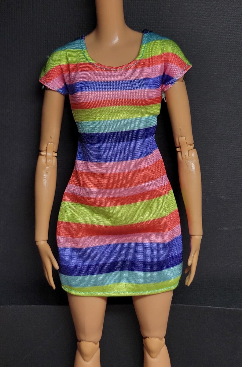 slim fit dress slacks Barbie Doll With Braces And Rainbow Dress, Barbie Fashionistas main image 1