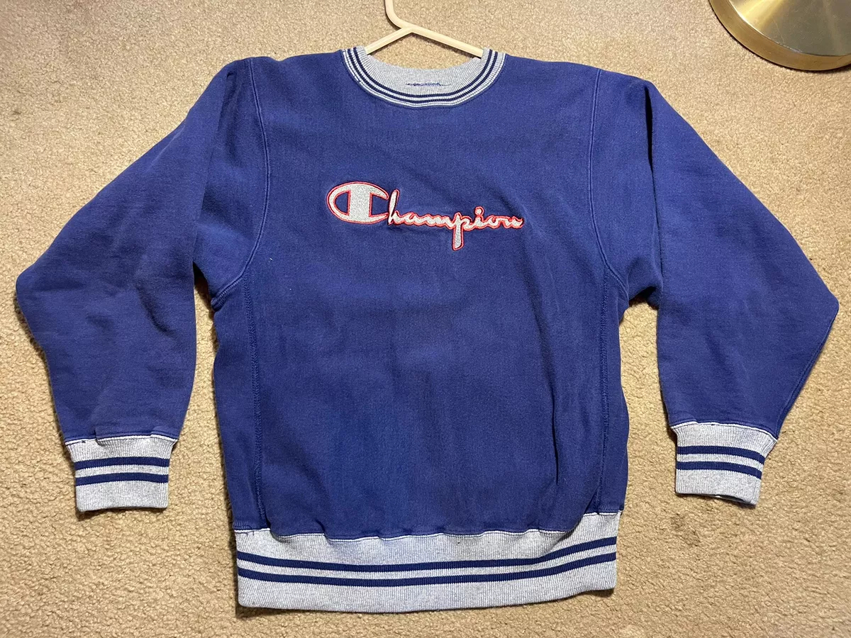 Vintage 80s 90s Champion Reverse Weave Spell Out Ringer Script Sweatshirt S