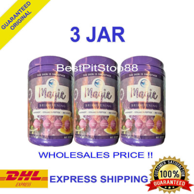 3x Phyto Gluta Magic Brightening Collagen Peptide Skin Whitening Acne Exp 2028