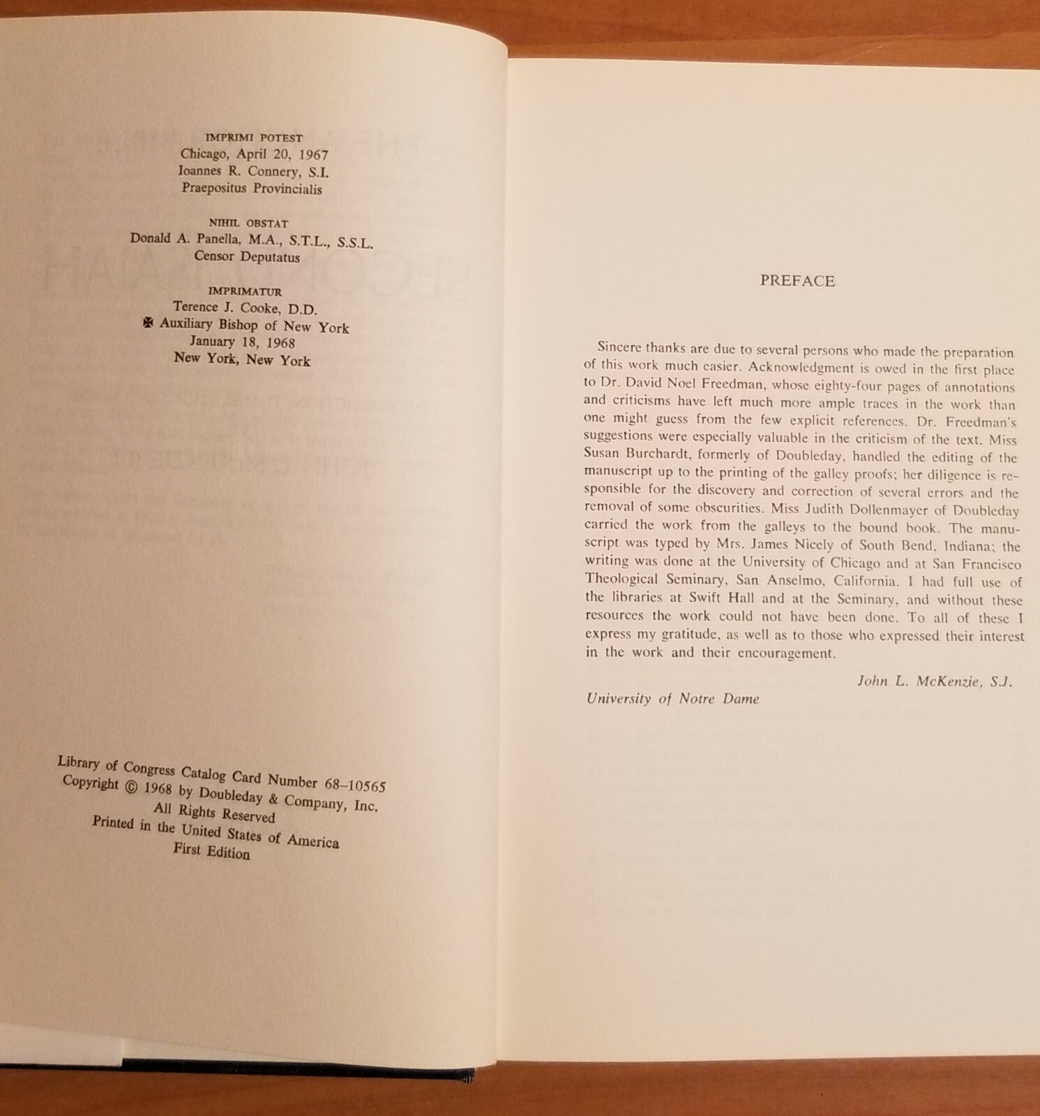 Anchor Bible Commentary on Second Isaiah by John L. McKenzie (1968, 1st