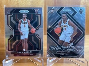 2021-22 Prizm Evan Mobley Rookie Card RC #325 + Emergent Insert Cavaliers