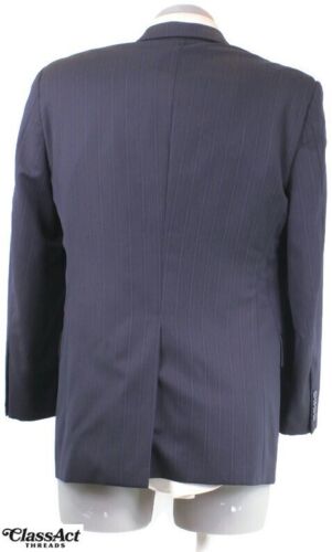 Hickey Freeman Men’s Wool 2 Piece Suit Blue Striped 39R Pleated Fronts 34" Waist - Picture 8 of 10