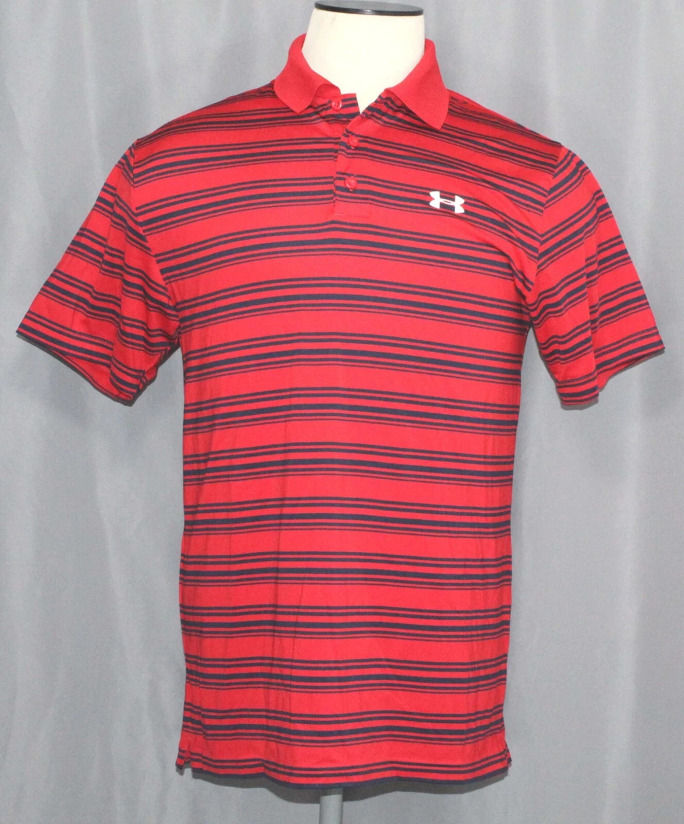 Under Armour HeatGear Clubhouse Loose Striped Golf Polo Shirt