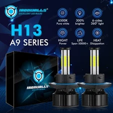 6-sides H13 9008 LED Headlight Bulbs High Low 2500000LM for Ford F-150 2004-2014