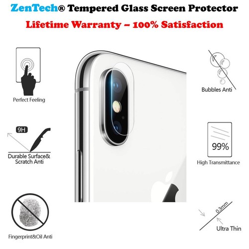 2-PACK ZenTech Tempered Glass Screen Protector For Rear Camera of iPhone XS Max - Picture 3 of 8