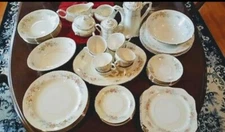 55 Piece Homer Laughlin Eggshell Nautilus Ferndale dishes, 1907-1908 55 Pc.