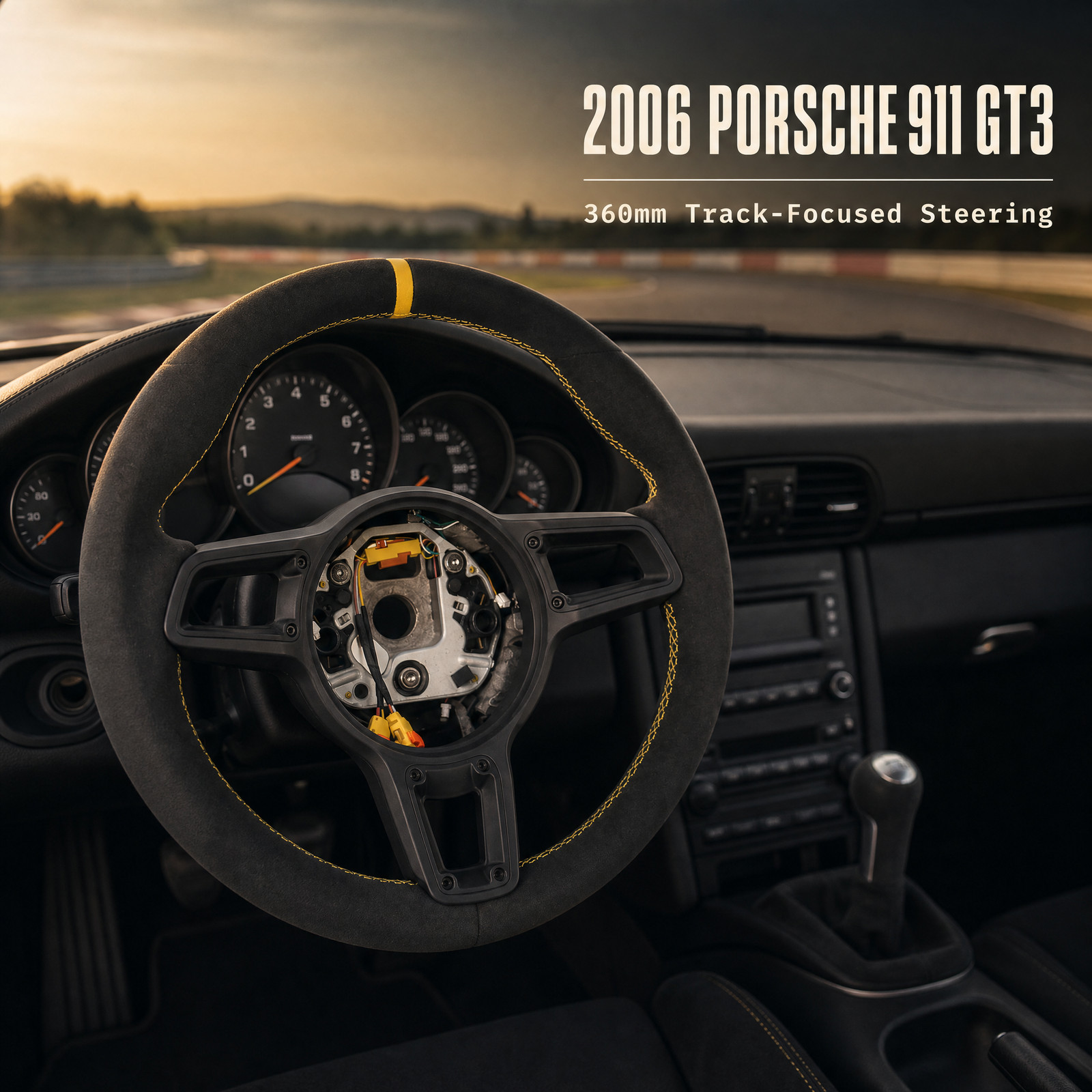 Porsche 911 GT3 2012-2016 Steering wheel Yellow