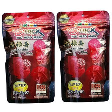 2X Okiko Cichlid Flowerhorn Fish Food Quick Red Head Mark Pellet - M Size 100g