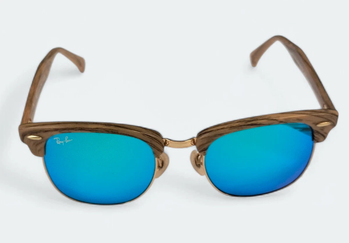 Ray-Ban Clubmaster Brown Blue Sunglasses for Men for sale | eBay