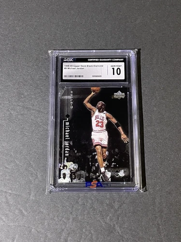 (CGC 10) 1998-99 Upper Deck Black Diamond Michael Jordan Card #8