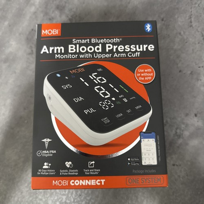 #ad #ad NEW MOBI Smart Bluetooth Arm Blood Pressure Monitor Systolic Diastolic amp; Pulse $30.00