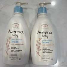Aveeno Baby Daily Moisture Body Lotion Pump With Prebiotic Oat 12 fl. oz, 2-PACK
