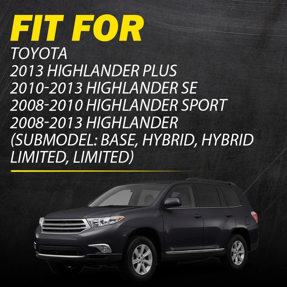 2 X левая + правая внутренняя дверная ручка хром + черный подходит 2008-2013 Toyota Highlander - Изображение 3 из 4