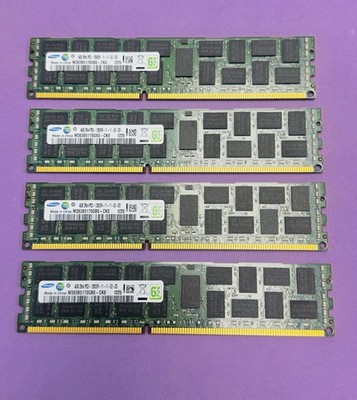 [Lot of 4] Samsung 16GB 4x4GB ECC Server RAM 2Rx4 PC3-12800R | M393B5170GB0-CK0