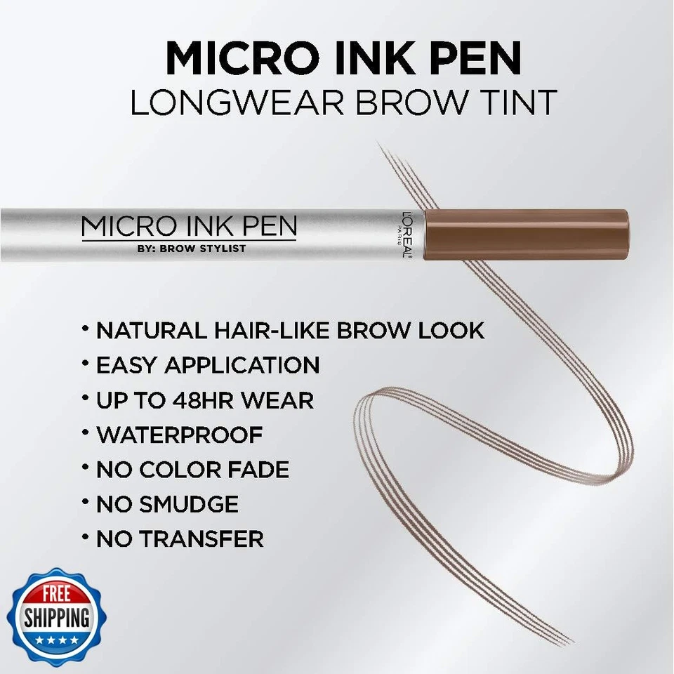 L'Oreal Paris Micro Ink Pen by Brow Stylist, Longwear Brow Tint, Hair-Like Ef - Image 3 of 4