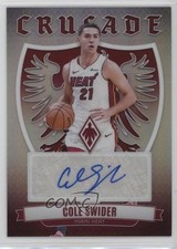 2023-24 Panini Phoenix Crusade Signatures Cole Swider #CS-CSM Auto ix8