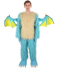 Unisex Carrot Guardian Multicolor Dragon Bunny Costume & Bundel Set & Head Mask